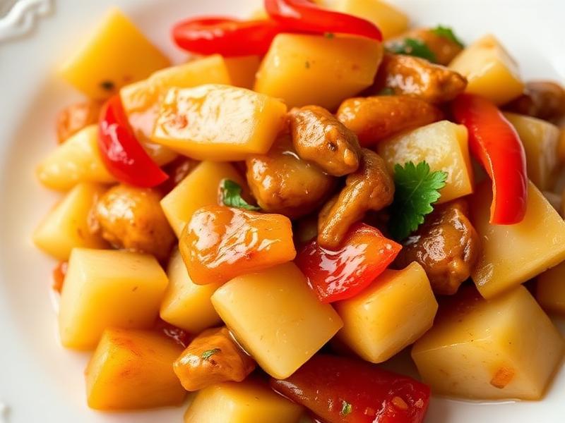 Pineapple Chicken Gizzard Stir-Fry โ Sweet & Savory